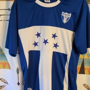 Men's Blue & White Soccer Jersey